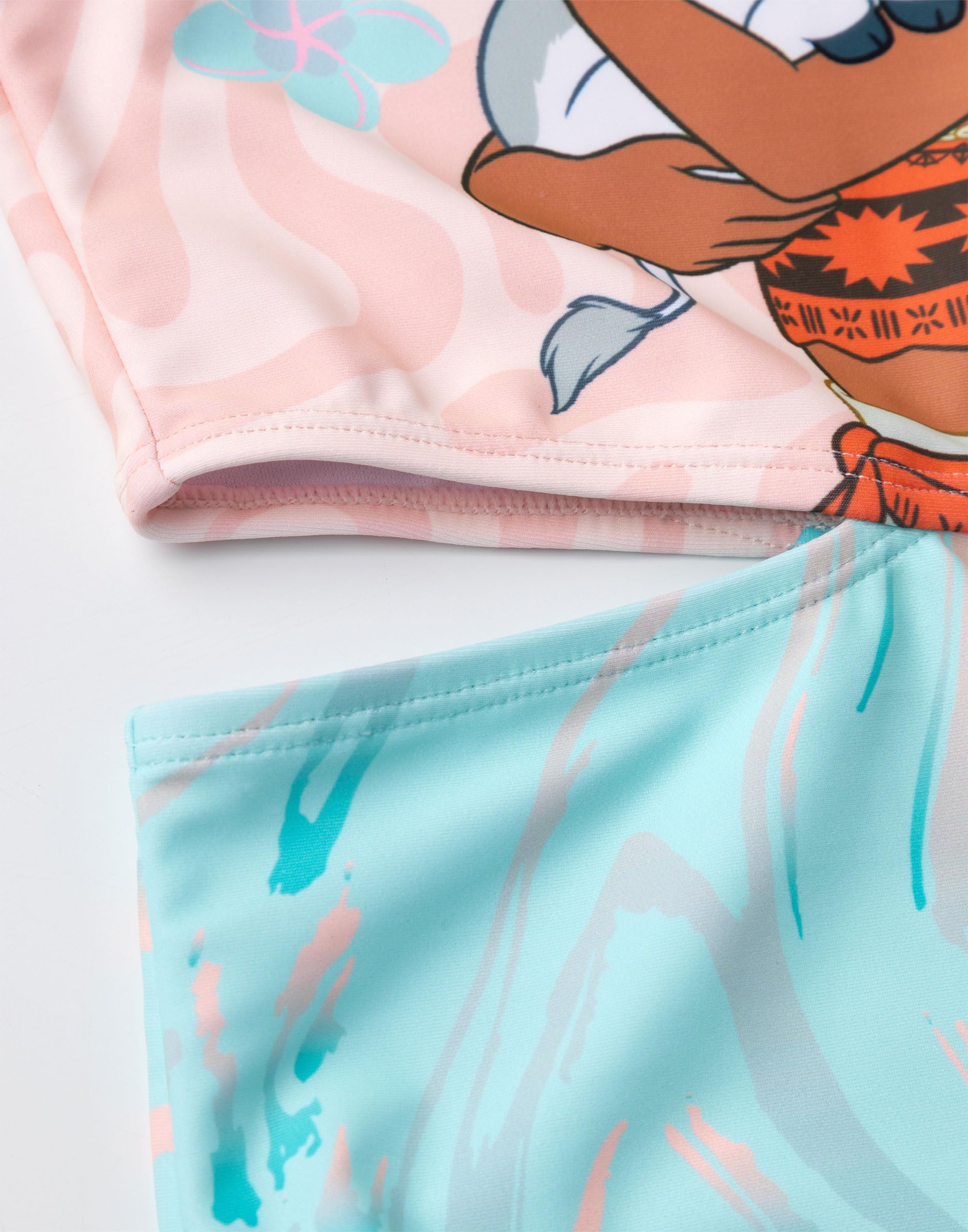 Disney Bañador Moana Niña Rosa Turquesa 1 Pieza Traje Baño Ondas Florales Best Friends