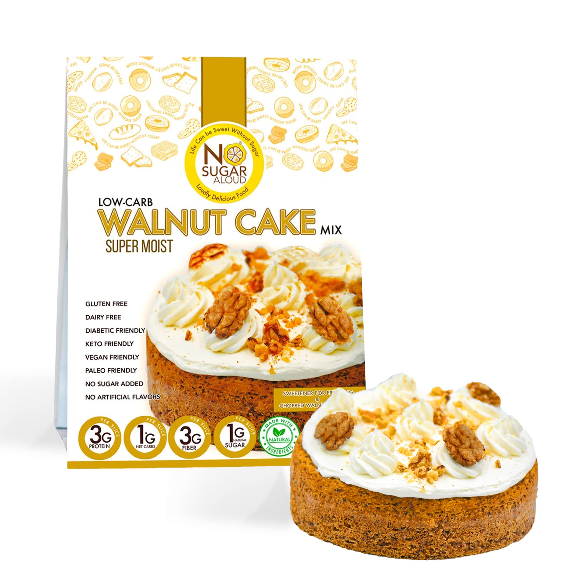 Buy Low carb Walnut Cake Mix, GlutenFree & Based Keto Baking Mix