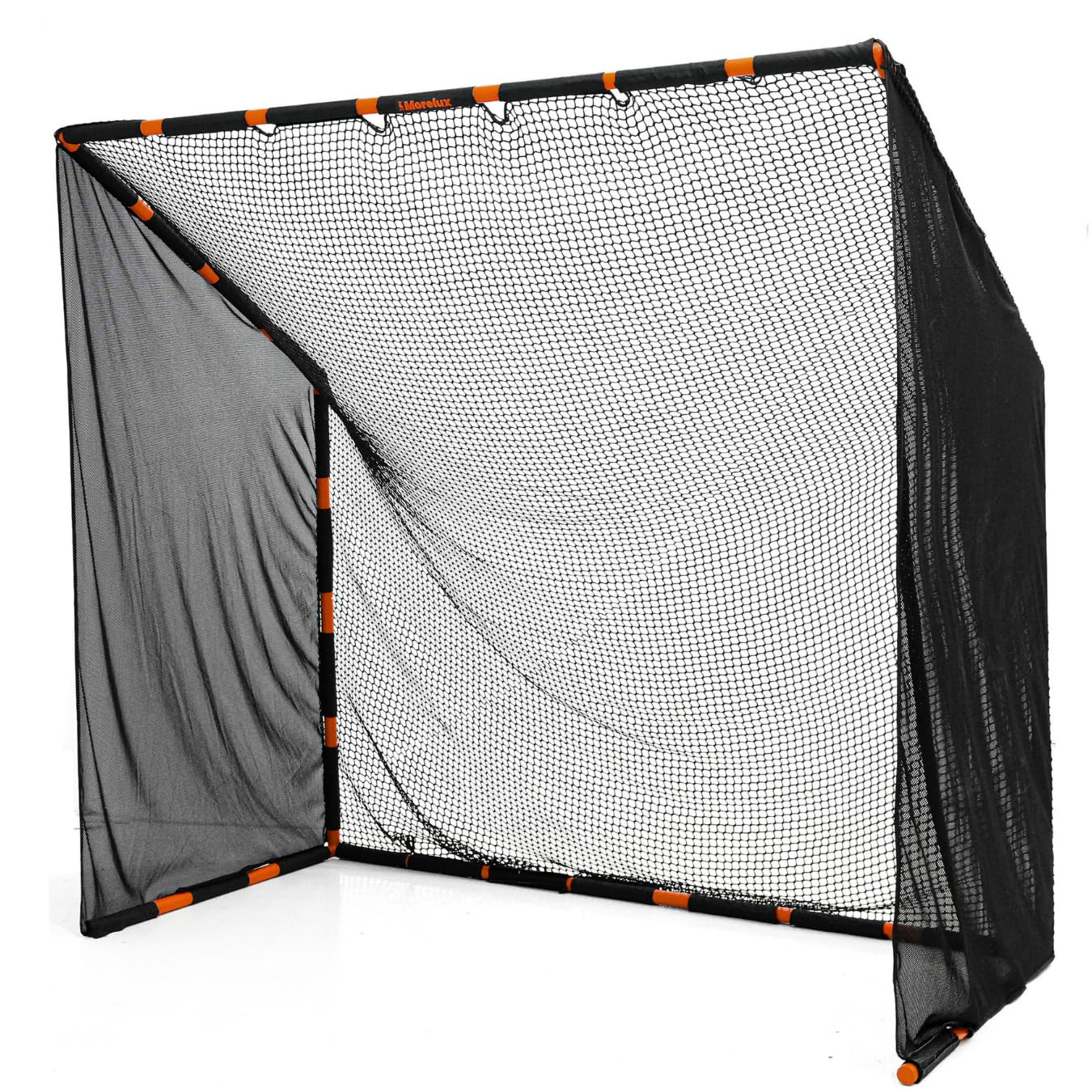 Morelux 7x7ft Golf Hitting Net | 42 lbs Heavy Duty 38mm Steel Frame | 3/4" High-Density Mesh, Ultra-Stable Professional Practice Net for Backyard &