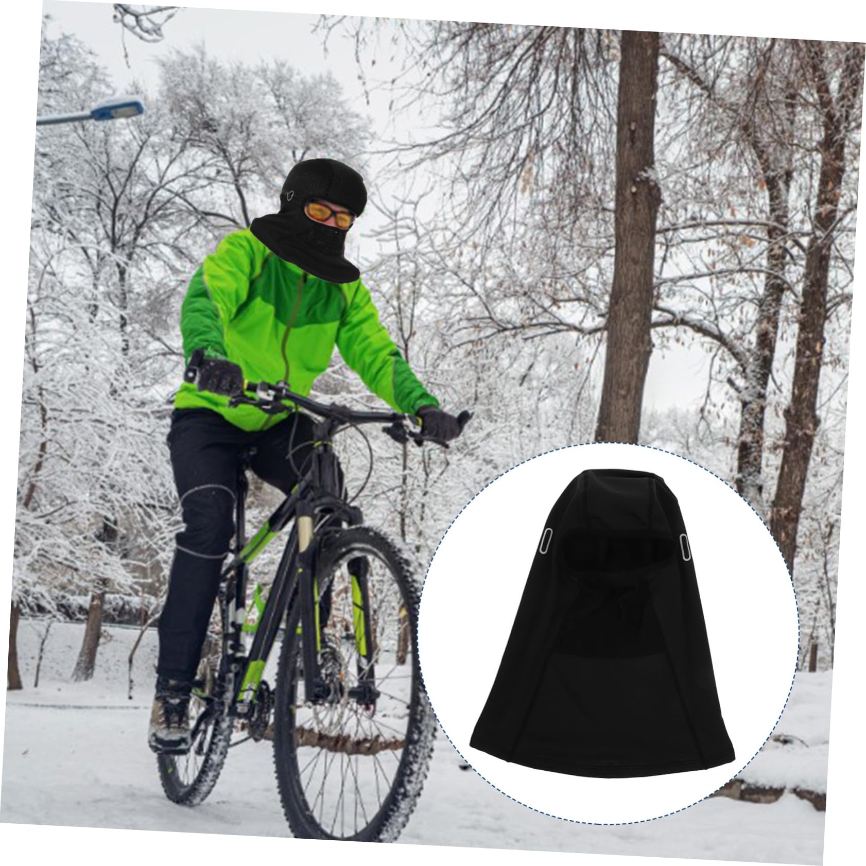 WOFASHPURET Sports Mask Windproof Design Fleece Face Mask for Cold Weather Face Cover for Cycling Mountaineering and Fishing Black