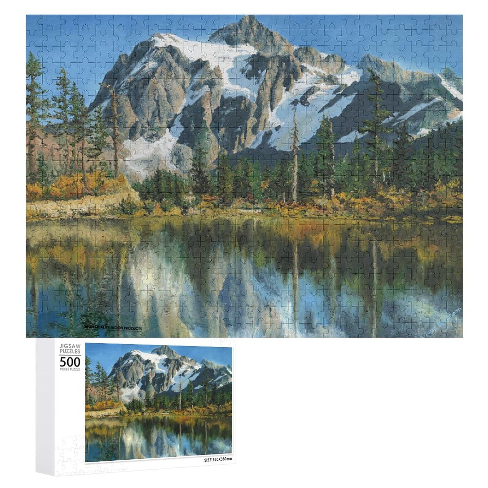 Amazon.co.jp: ジグソーパズル 湖 霧 風景 雪山 300 /500/1000ピース 