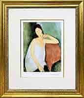 【油絵・模写・原寸大】モディリアーニ『ジャンヌ・エビュテルヌの肖像』P8額付き 油絵・模写・原寸大】モディリアーニ『ジャンヌ・エビュテルヌの