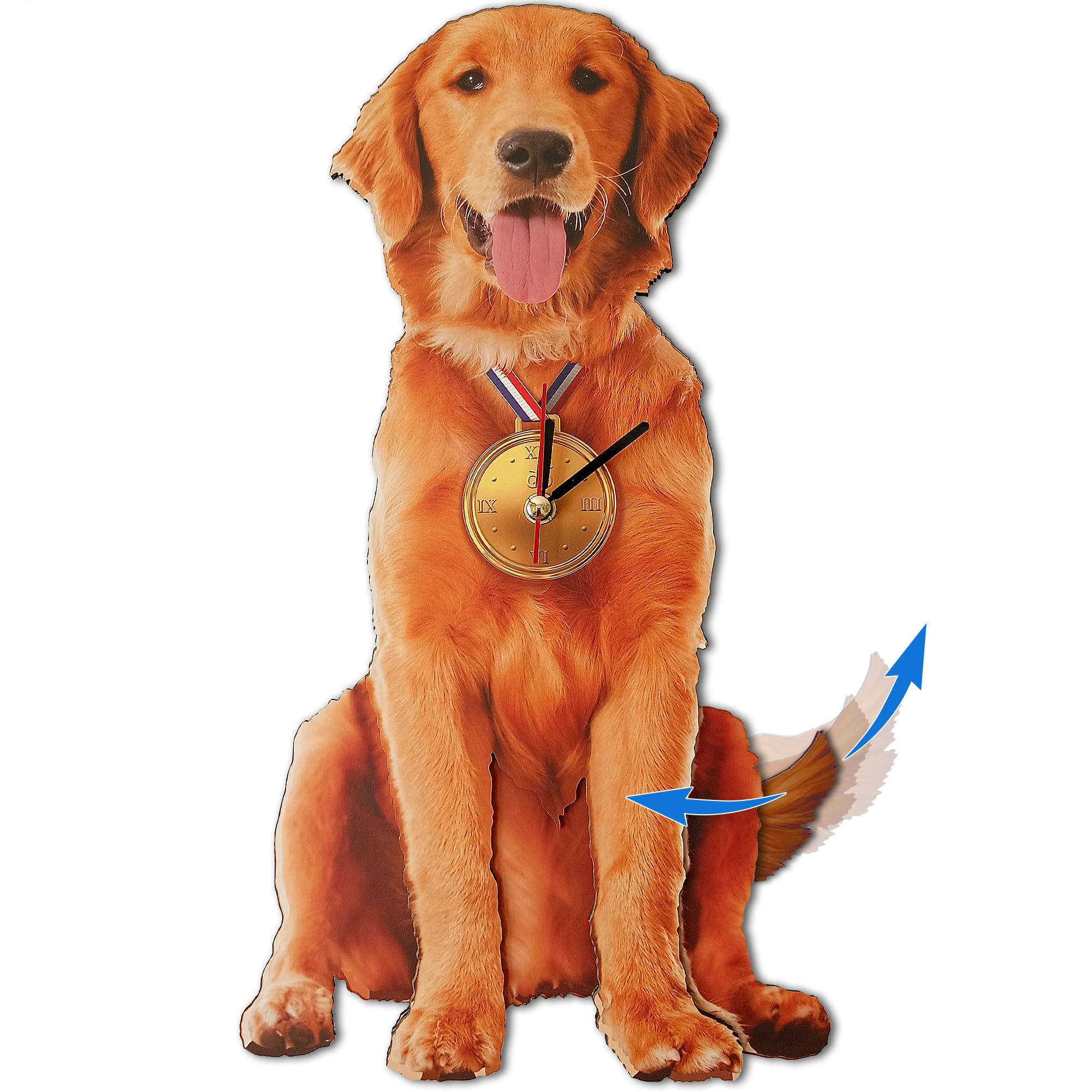 Amazon.com: Trend Tick Golden Retriever Swinging Tail Wall Clock