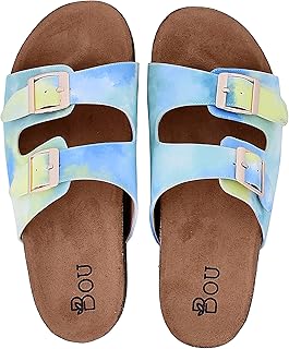 صندل فلات مصبوغ بنمط تاي داي للنساء من بو