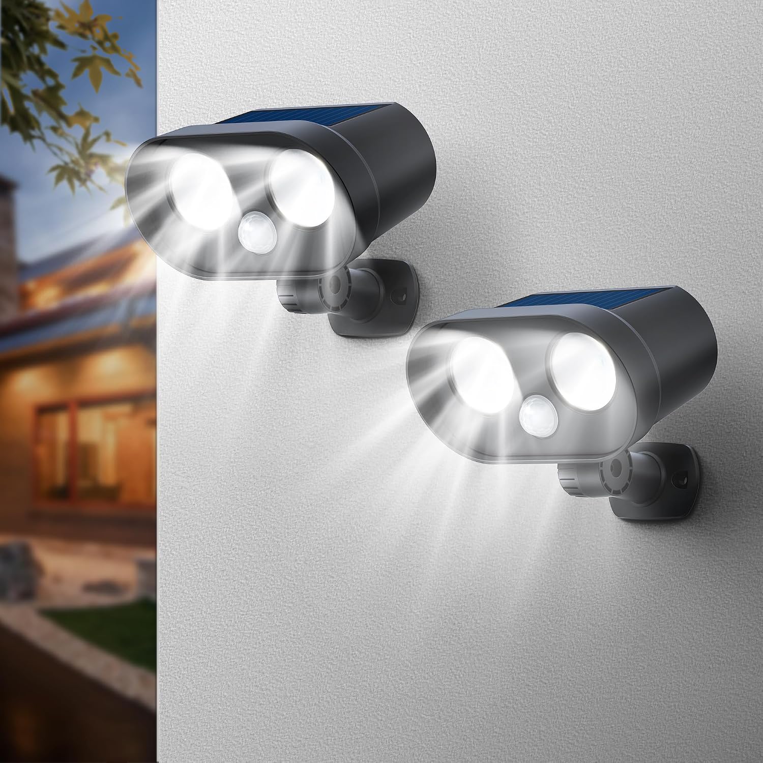Solar Security Light 6500K Adjustable with Motion Sensor - Bionic Wall ...