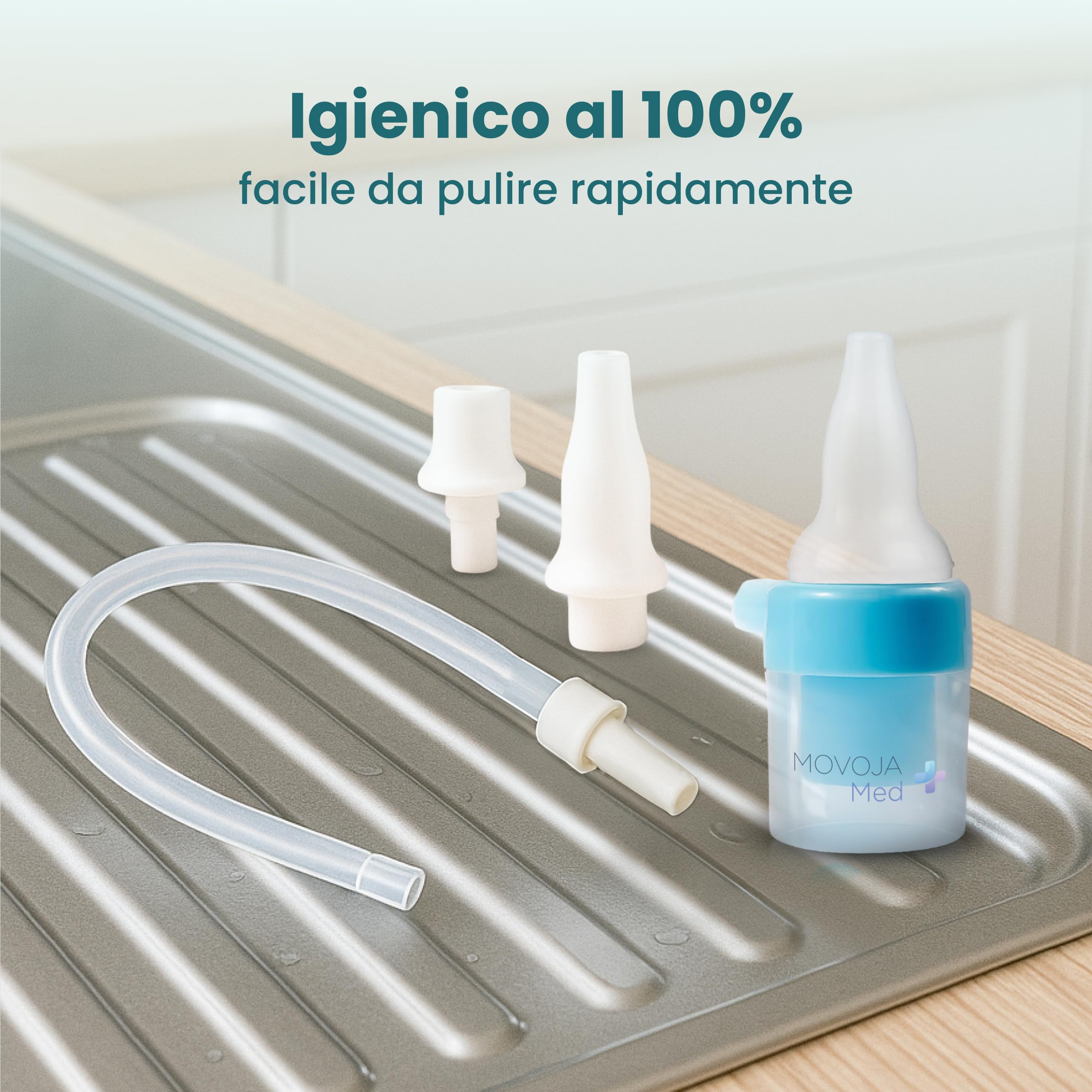 Fuchsi Aspiratore Nasale per Neonati-Bambini | Aspira-Muco Practico e Delicato| Senza Filtro |in Piu con Beccuccio Naso & Beccuccio Bocca- di Ricambio Incluso nella Confezione
