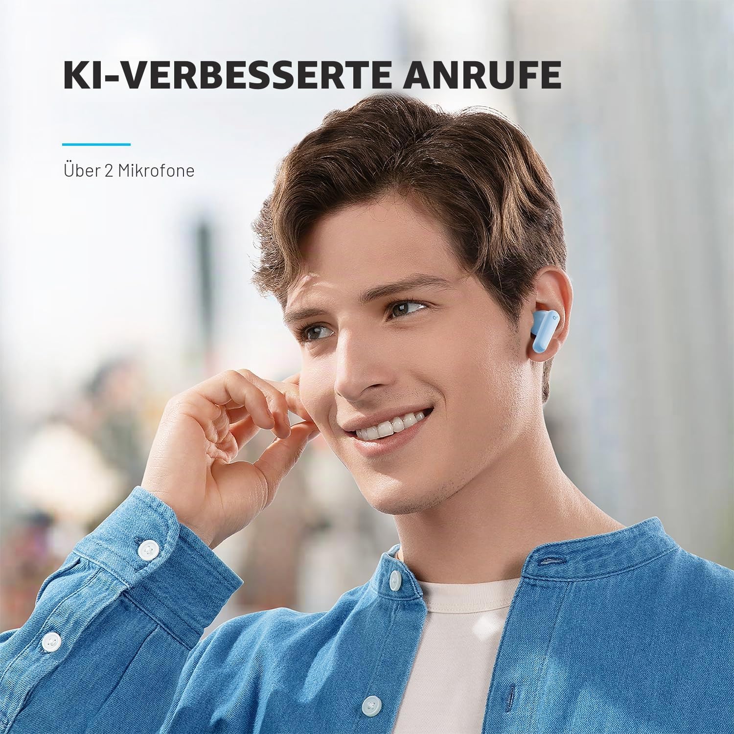 soundcore Anker P20i True Wireless Earbuds, 10-mm-Treiber mit großem Bass, Bluetooth 5.3, 30 Stunden Lange Spielzeit, IPX5 wasserdicht, 22 voreingestellte EQs(Generalüberholt)