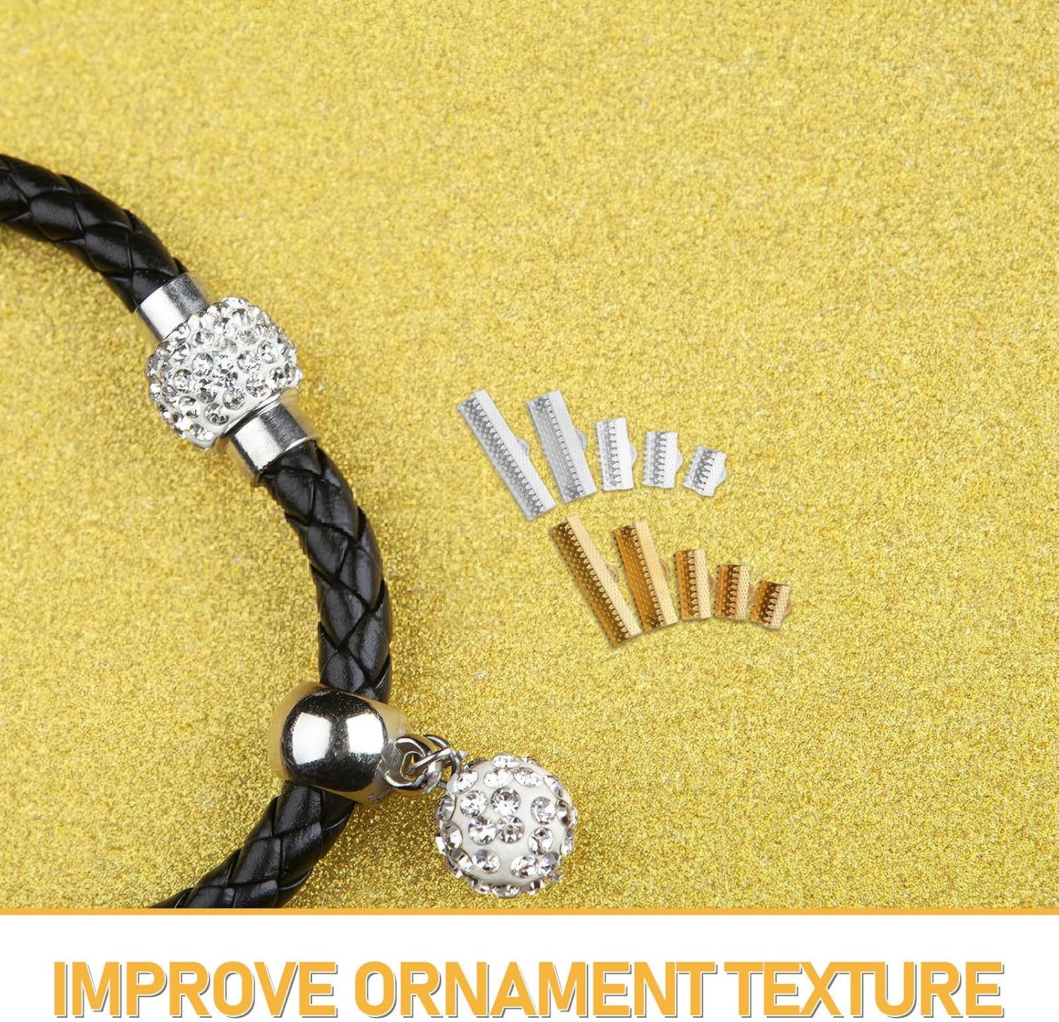 Iron Ribbon Ends Clamps 250pcs for Bracelets and Bookmarks