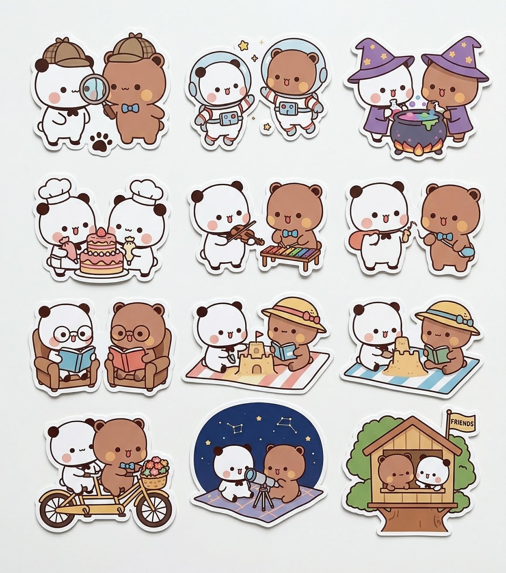 Bubu Dudu Couple Duo Fridge Magnet, Glossy MDF Wooden, Set of 12-image-15