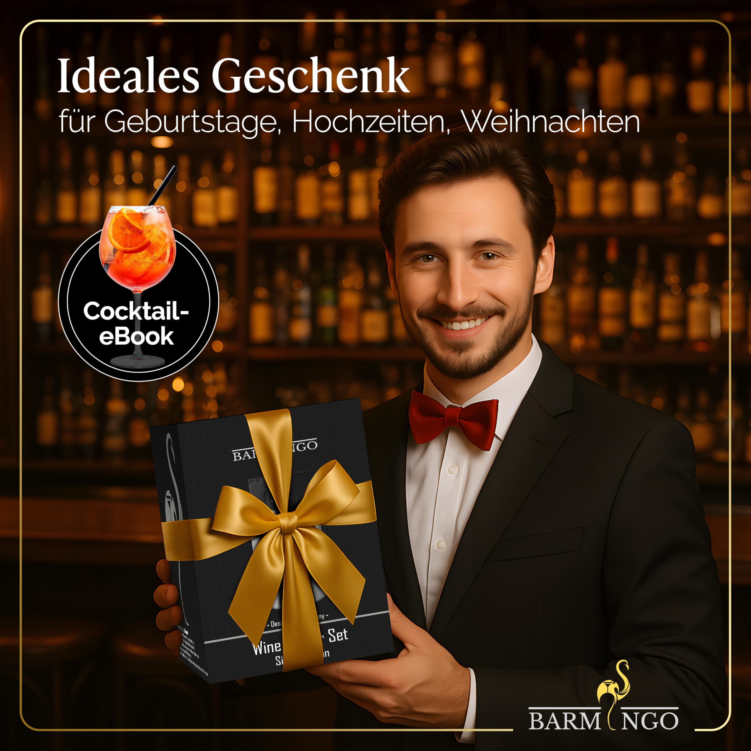 Weinkühler Edelstahl mit Kühlakkus – Getränkekühler & Flaschenkühler für Wein, Sekt, Champagner | Sektkühler doppelwandig mit Kühlmanschetten | Wine Cooler/Wein Kühler, Silber