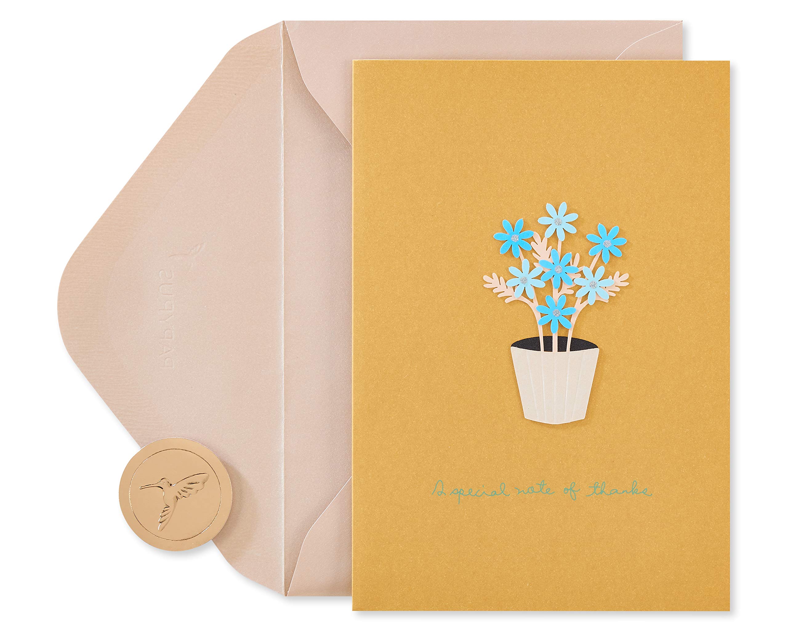 Papyrus Blank Thank You Card (Pot of Daisies)