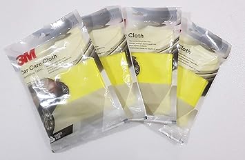 3M Car Care Microfibre Cloth - Pack of 4 (Yellow)