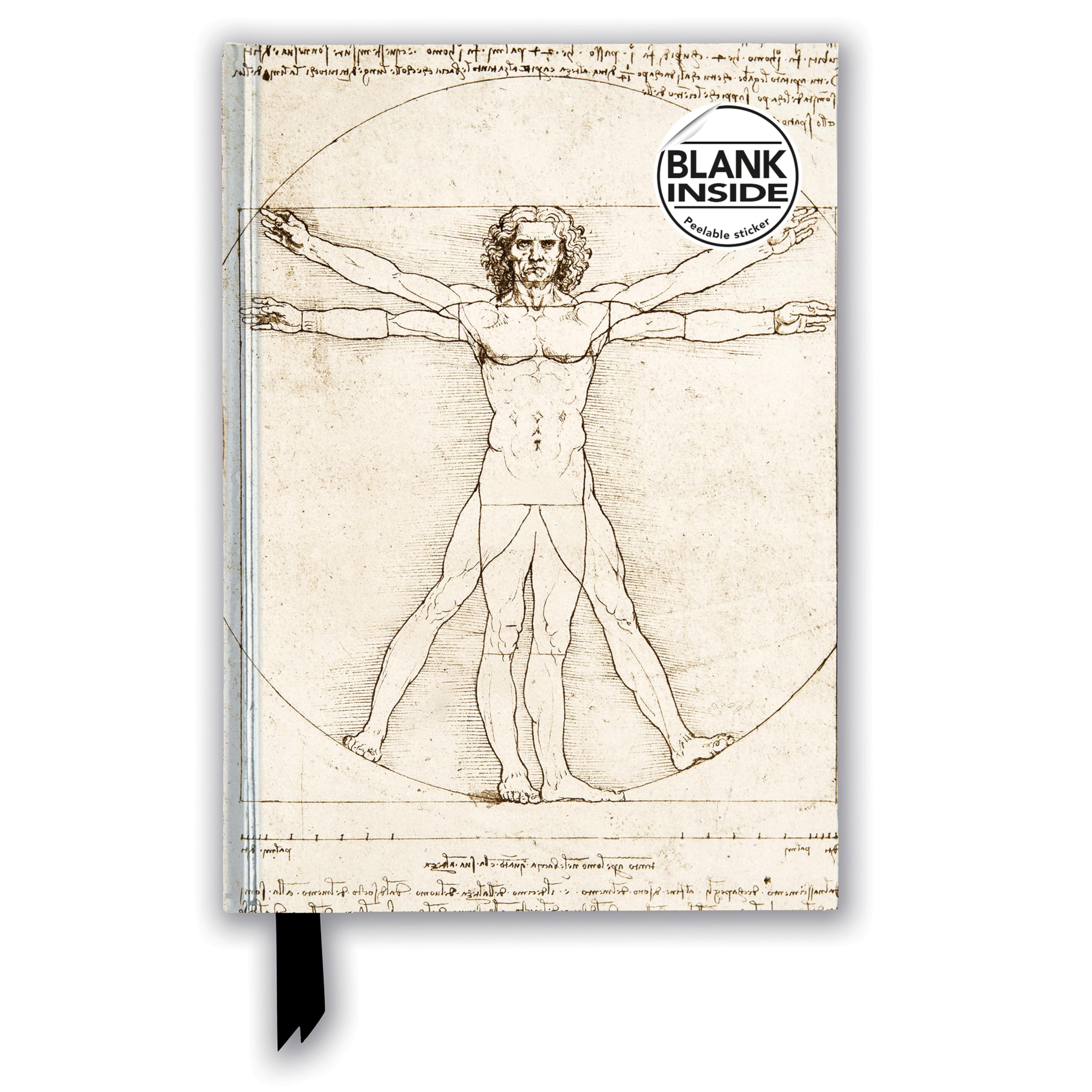 Leonardo da Vinci: Vitruvian Man (Foiled Blank Journal)