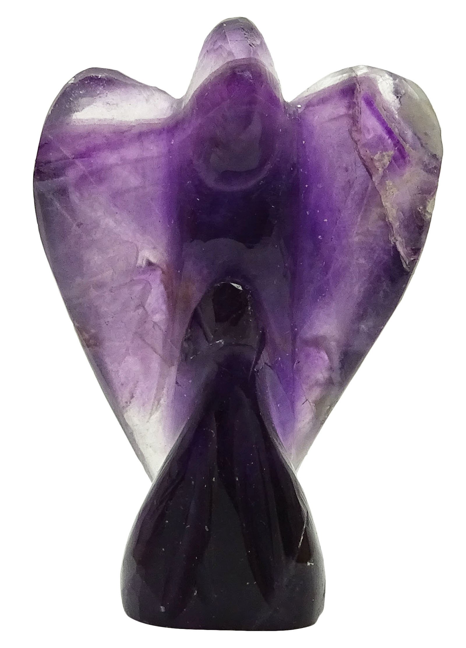 Harmonize Amethyst Stone Angel Psychic Carved Guardian Spiritual Gift Reiki Healing Crystal