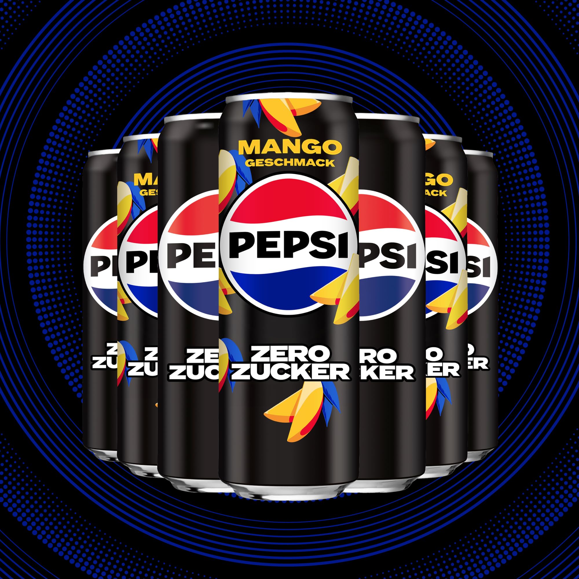 Pepsi Zero Mix 24x330ml – Pepsi Zero & Sugar free Mango – Zuckerfreie Cola-Erfrischung im Vorteilspack – Kalorienfreie Softdrinks mit Geschmack