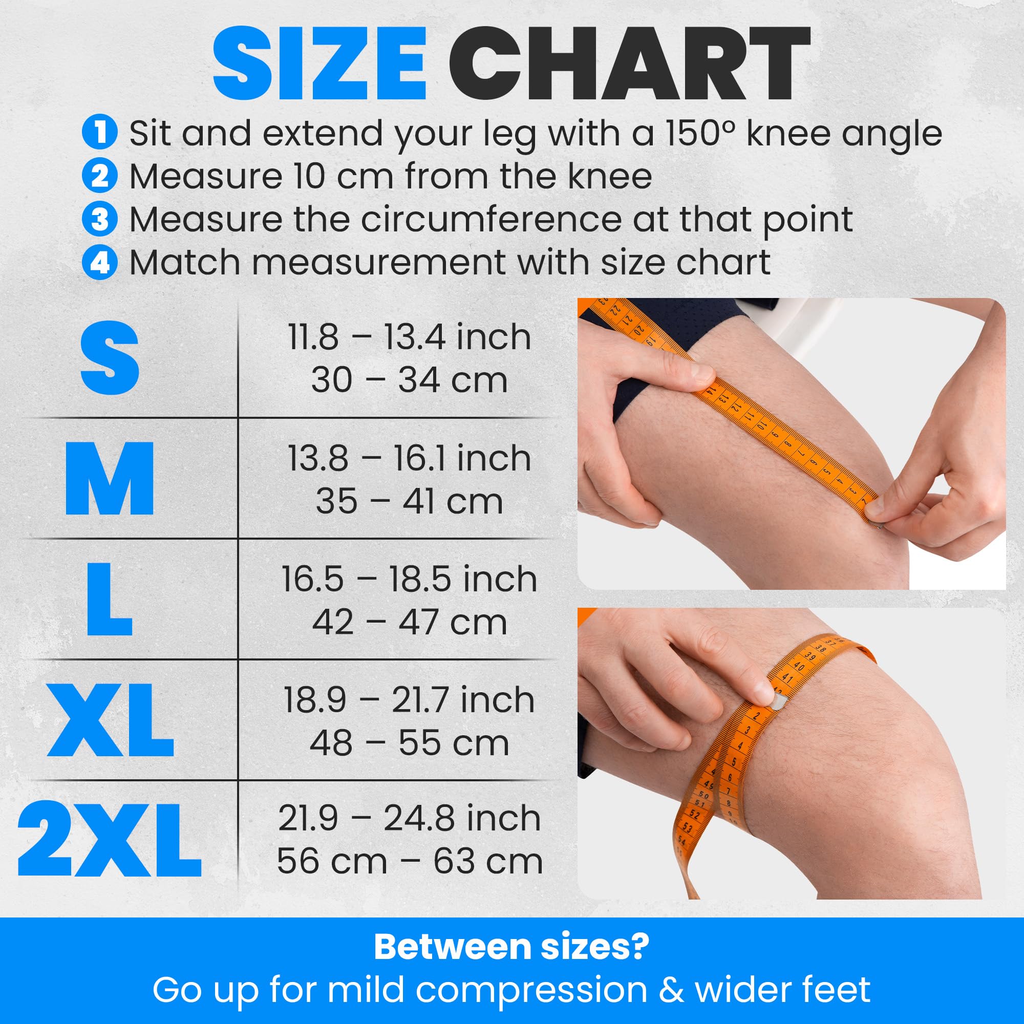 Genouillère – Genouillère de Compression, Orthèse de Soutien et Stabilisateur Ligamentaire pour le Sport, Genou, Ménisque, Douleur au Genou, Articulaire (Bleu, L)