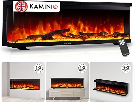 KAMINIO  Lea PRO 60 Electric fire with heater and flame effect