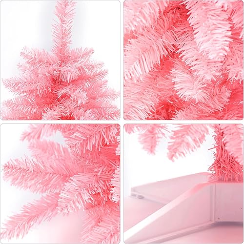 Miniatura 50 de Pequeño árbol de Navidad artificial de 4 pies para decoración de la casa de Halloween, color plateado Plata