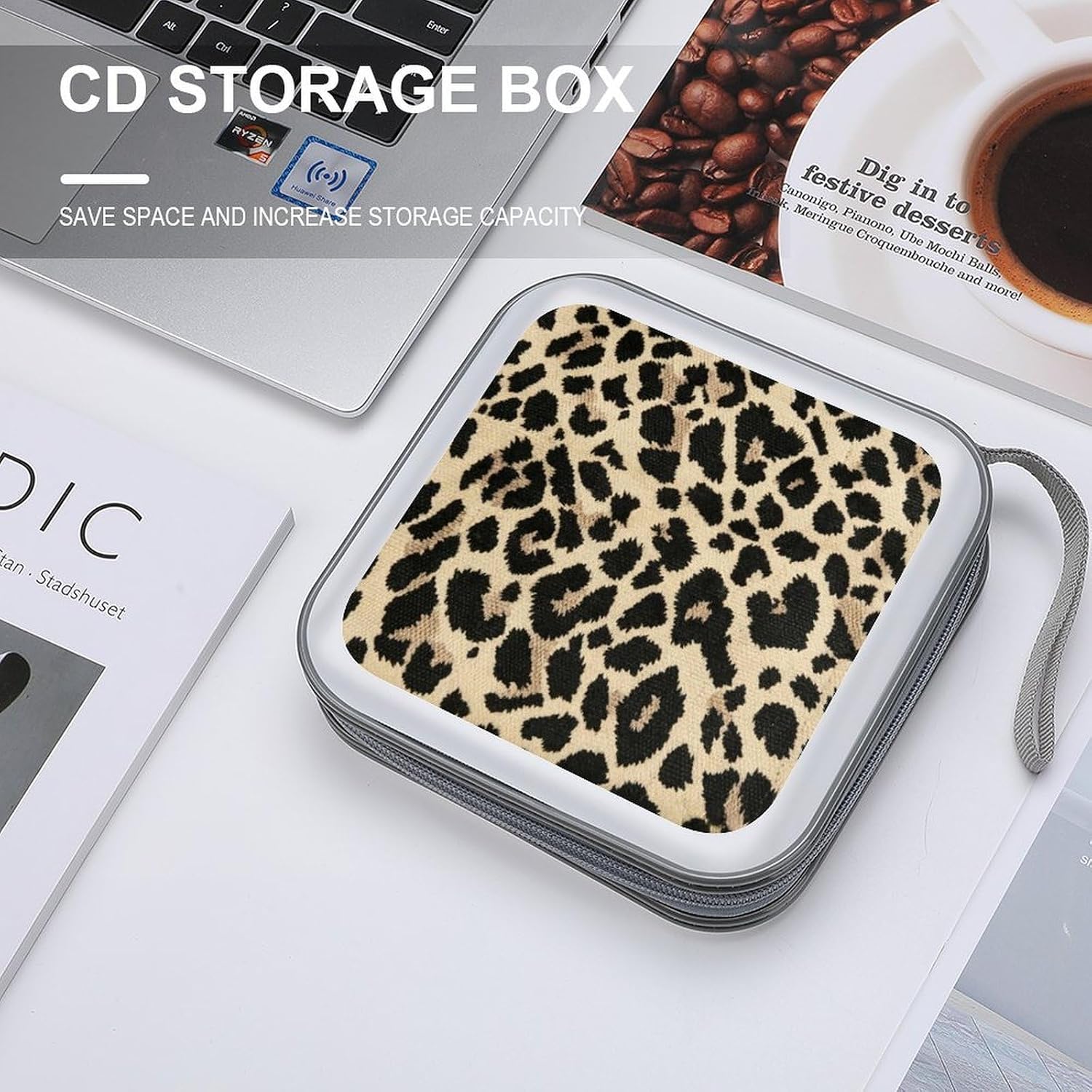 Leopard Prints CD Case CD Storage Box DVD Sleeves