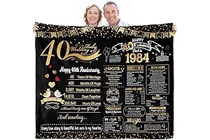 40th Anniversary Blanket for a Lifetime of Love