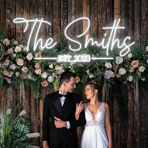 Letrero LED grande personalizado para boda, fiesta de cumpleaños, cartelera de vacaciones, letreros de neón personalizados con logotipo LED RGB,