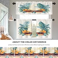 Vista 647 de Cenefas de cocina modernas con patrón de cobre marrón dorado para ventanas, cenefas opacas abstractas de marcas de arañazos y cortinas opacas