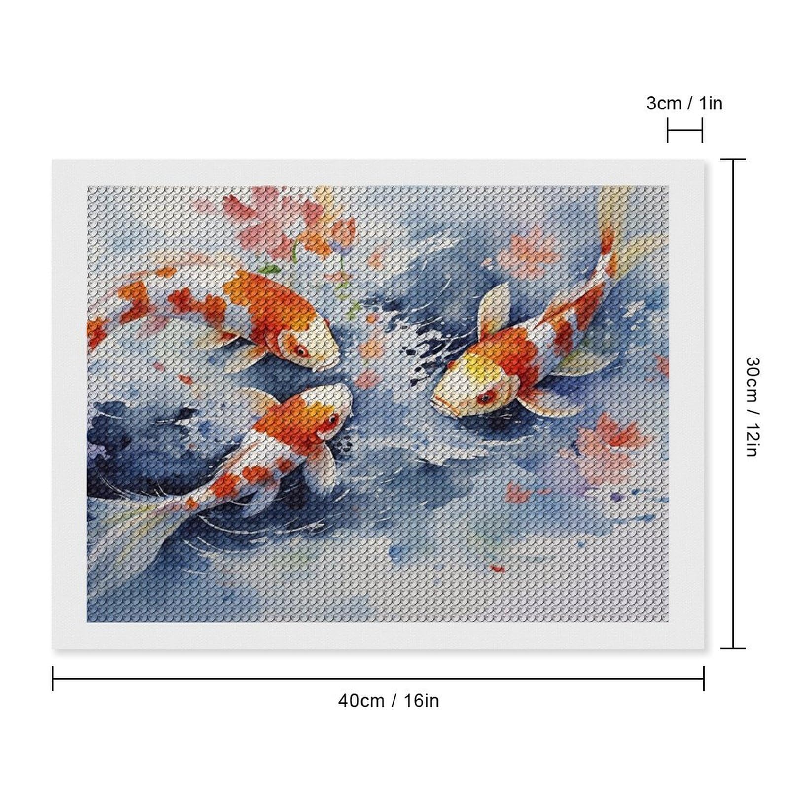 Amazon.co.jp: ダイヤモンドアート 匹の鯉 錦鯉 和風 ダイヤモンド絵画