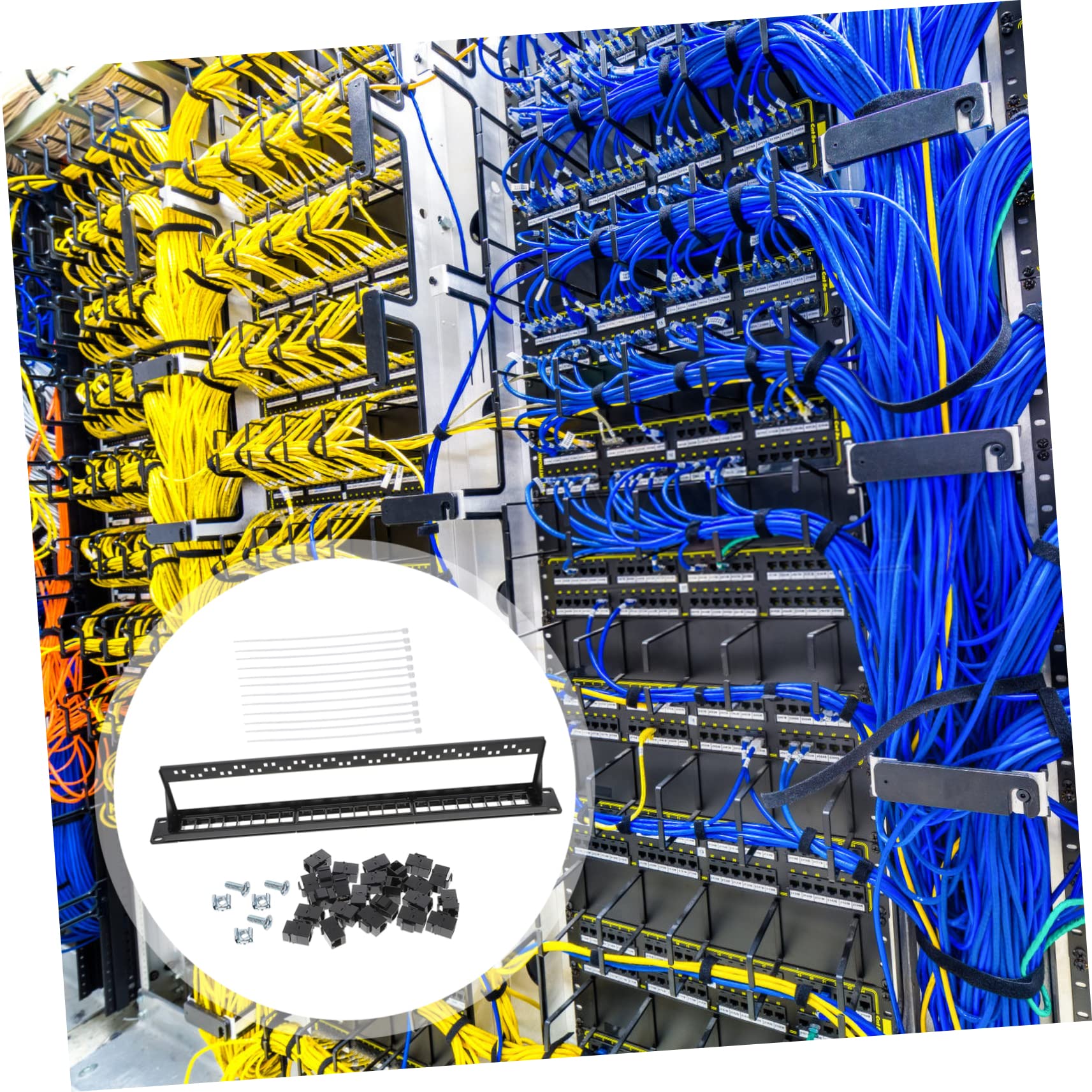 AOKWAWALIY Port Patch Panel Unshielded Ethernet Punch Network Module Supply Cable Management System