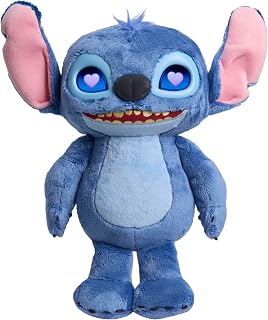 Just Play Disney Stitch Many Moods 14-Inch Interactive Plush with LCD Eyes & 50+ Sounds - Lilo & Stitch Live-Action Movie Inspired Toy for Kids 3+