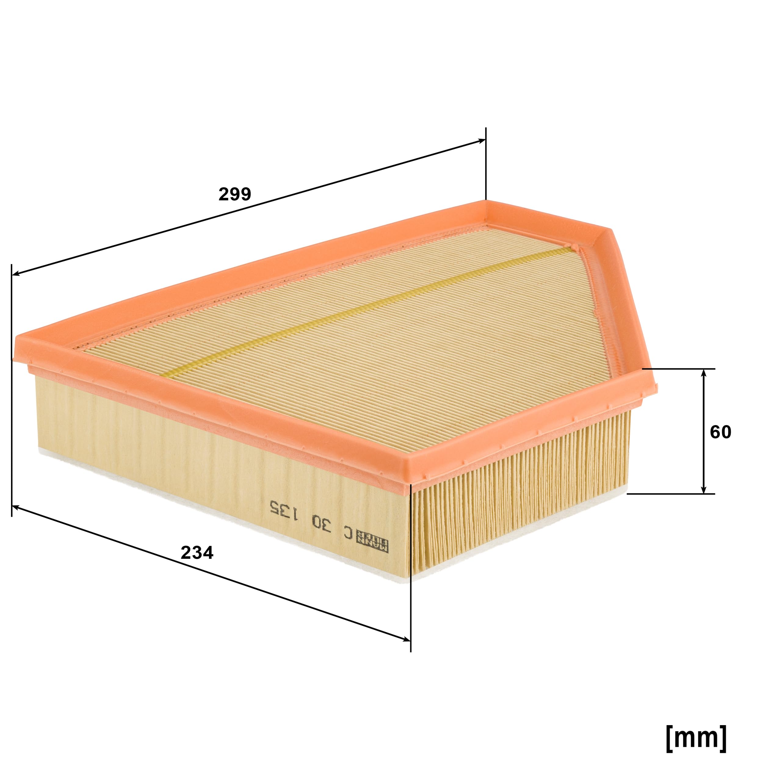 MANN-FILTER, C 30 135 Filtro aria | Per Autovetture, Aria pulita, Filtro resistente, Design con adattamento perfetto, Qualità originale OE