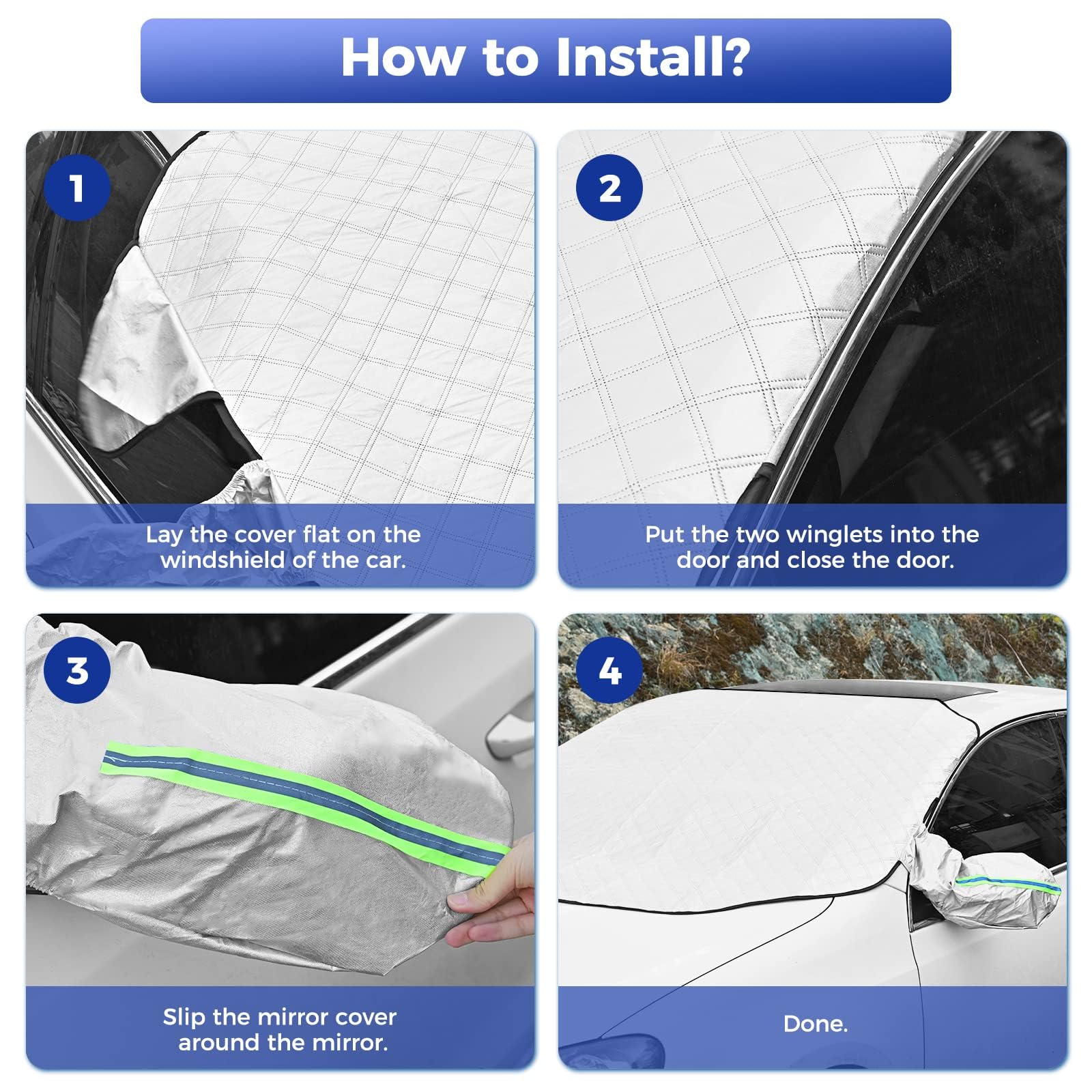 AsrtD Protege Pare Brise Hiver Pour Citroen DS4 Couverture Pare