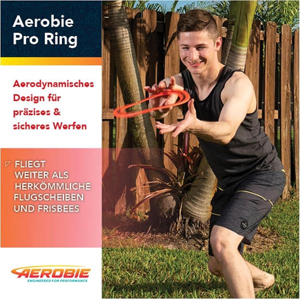 Aerobie Pro Ring, Disque Volant d'extérieur, 35,6 cm, Bleu - 5