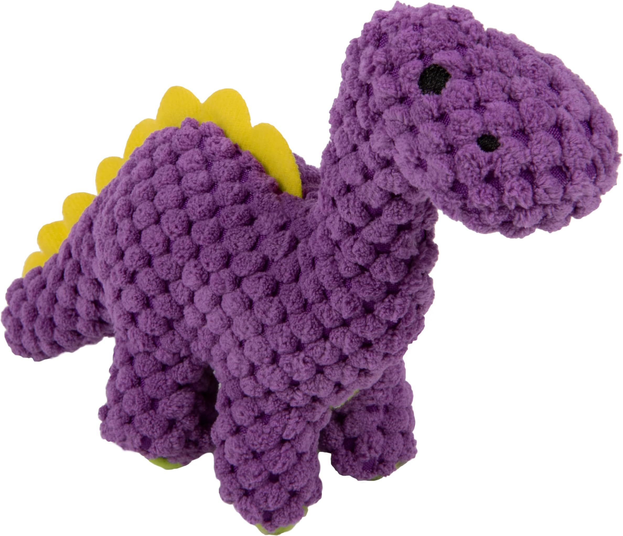 Checkers Just for Me Dinos Bruto Squeaky Plush Dog Toy, Chew Guard Technology - Purple, Mini