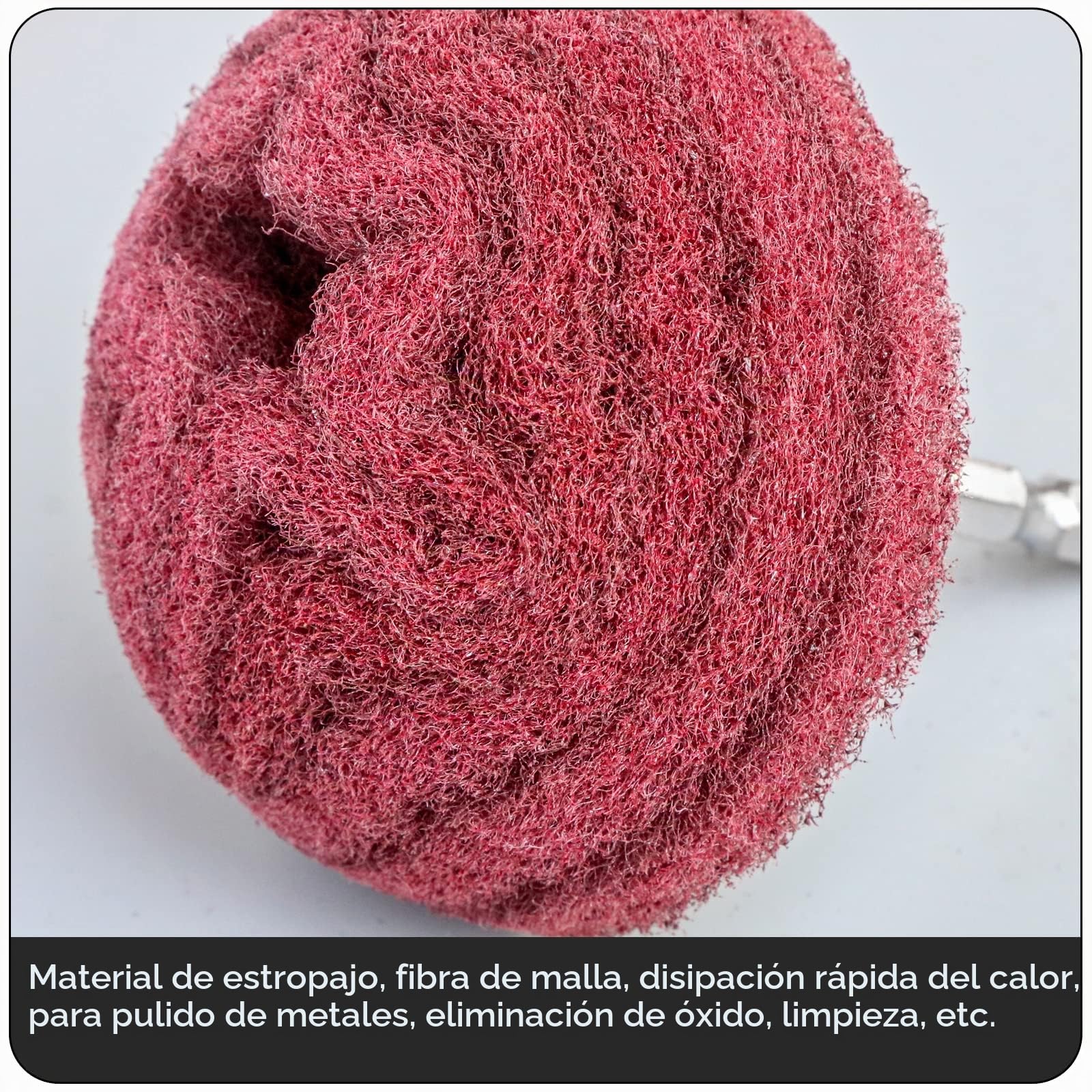 6 unidades de discos abrasivos de fieltro, esponjas abrasivas Power Scrubber, juego de limpieza para lijar, pulir metal, madera, acero, acero inoxidable