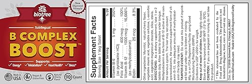 Miniatura 7 de Vitamina B12 Sublingual B Complejo Energía Píldora B12 Metilcobalamina B6 Biotina y ácido fólico Energía natural Apoya el metabolismo Corazón Salud