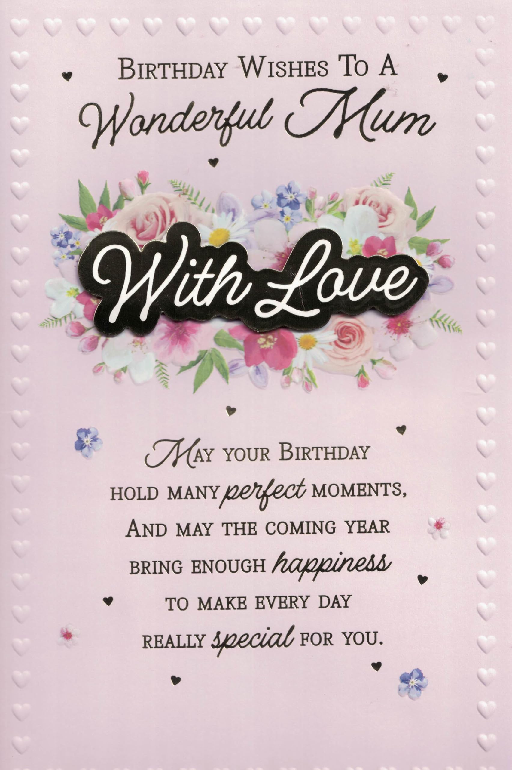 Extra Large Mum Birthday Card, 8 Page Insert, 30.5 x 20.3 cm, Multicolour, Premium Quality Cardstock
