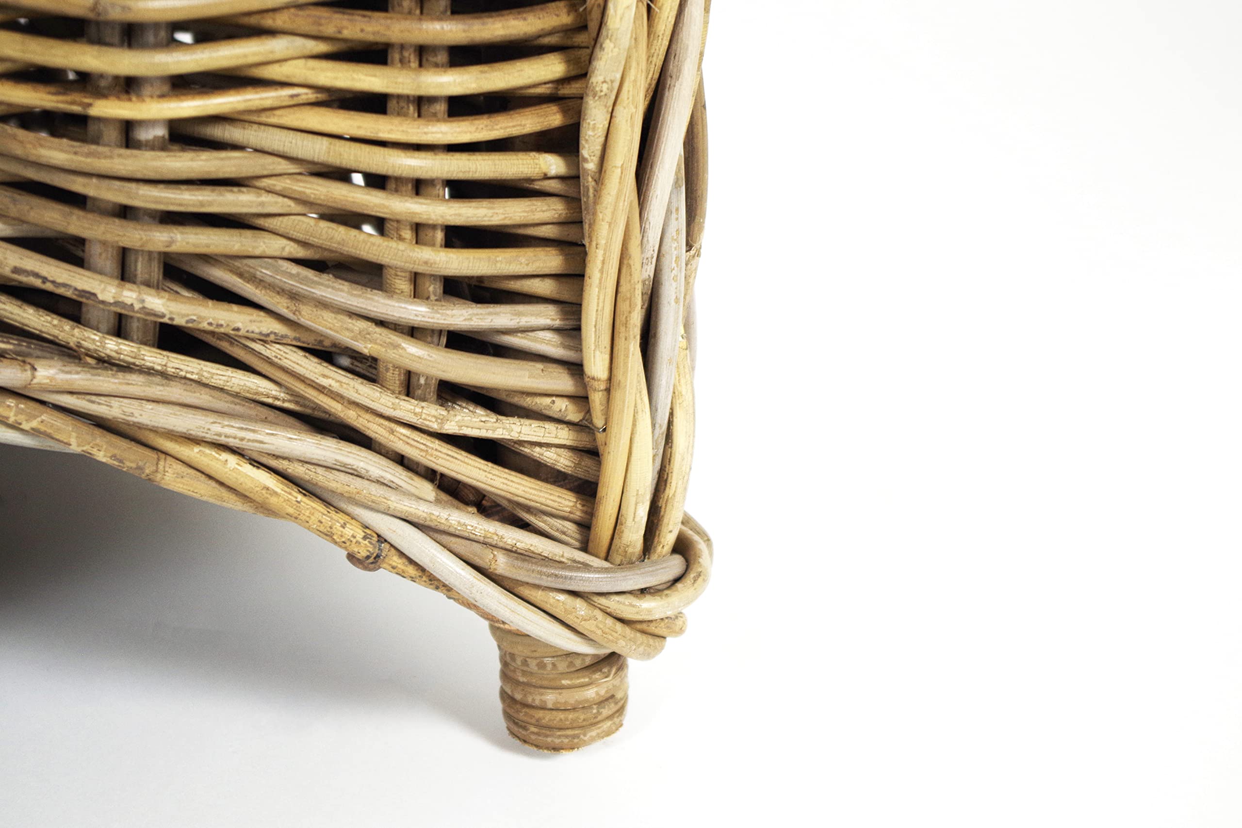 Kobolo Rattansessel Boston NEW Korbsessel aus Rattan 60x62x87 cm Grau