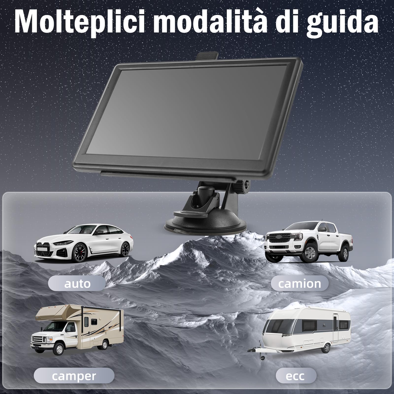 Kit navigazione GPS universale 7 pollici auto camion camper con supporto trasmettitore FM