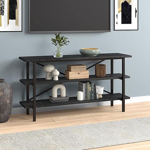 Holloway - Soporte rectangular para TV de hasta 65 pulgadas en roble gris
