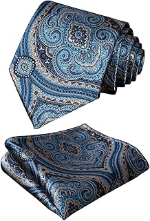 set di cravatta da uomo con motivo cachemire e cravatta in tessuto classico floreale da uomo