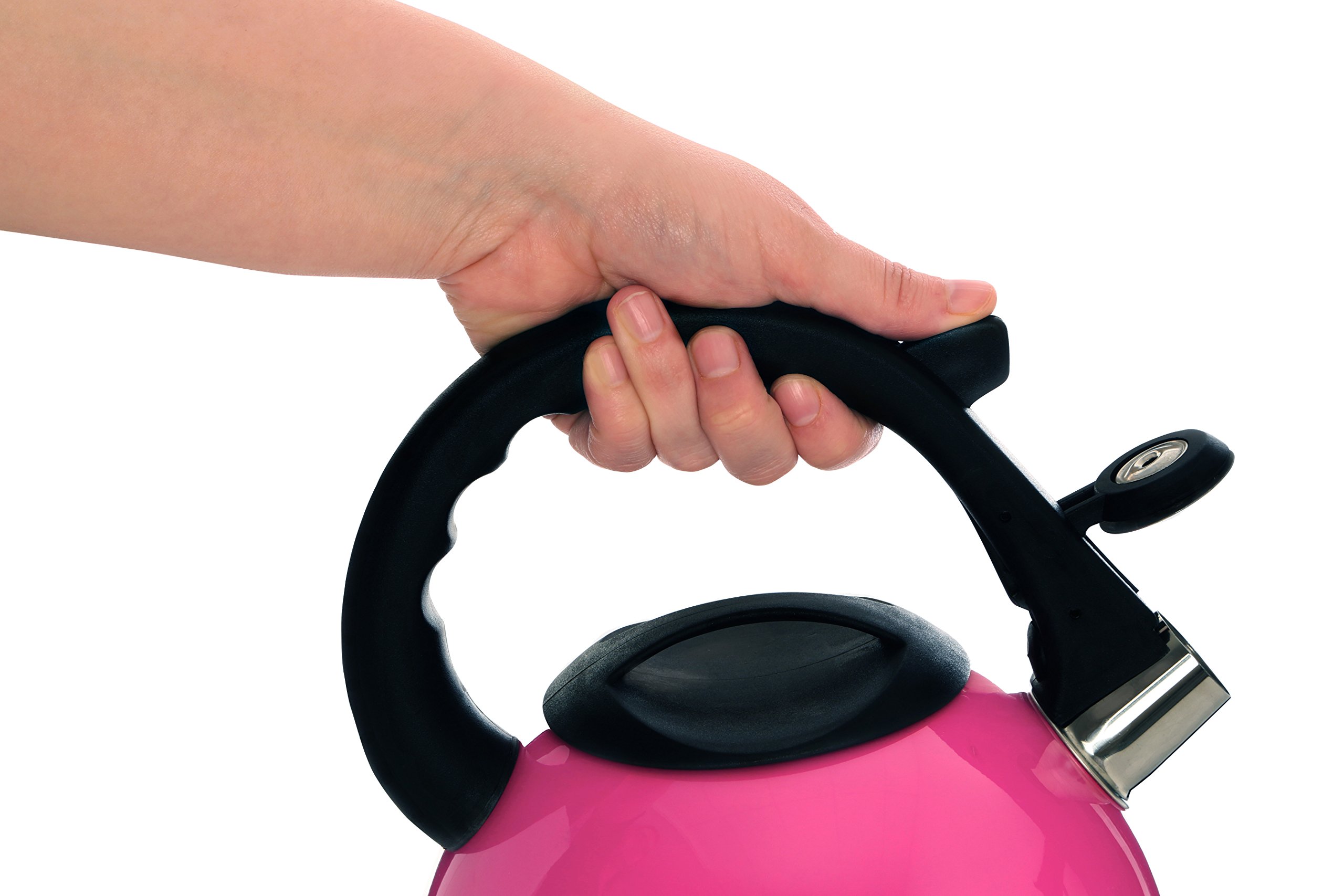 Premier Housewares 0505131 Bouilloire Sifflante Acier Inoxydable Fuchsia 2,5 L
