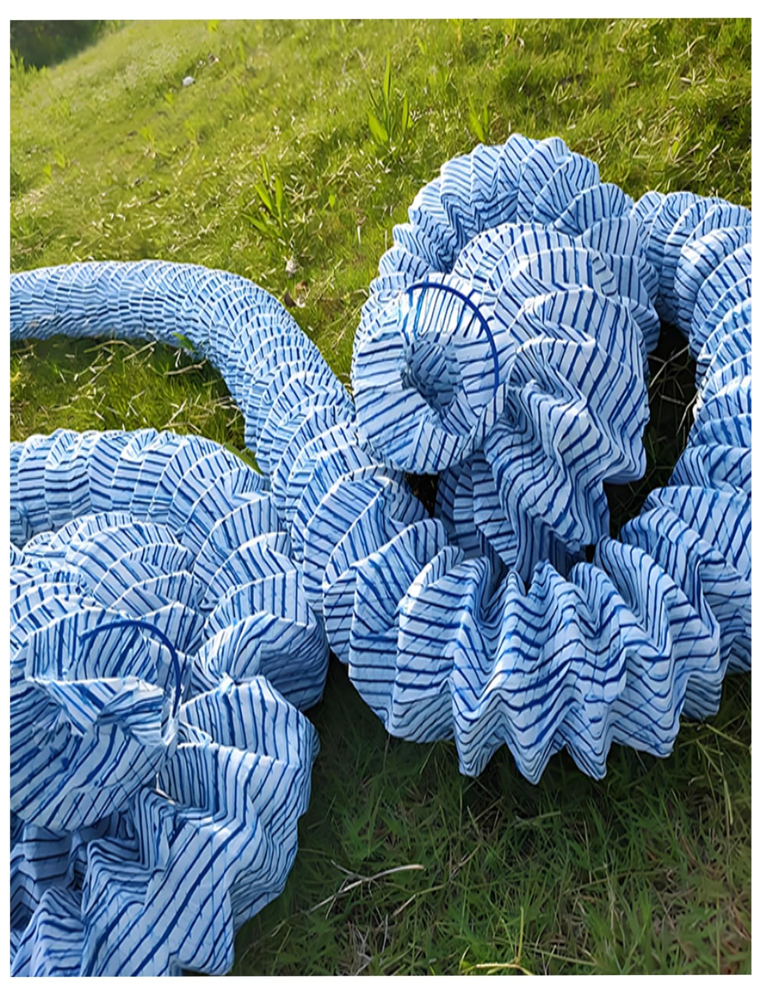 5cm/2in Corrugated French Drain Pipe -Non Woven Fabric with Steel Wire, Garden Flexible Permeable Hose for Lawn Sidewalk(400cm/13ft)