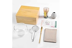 Exquisite Matcha Ritual: Bamboo Matcha Whisk and Bowl Set in a Serene Wooden Case