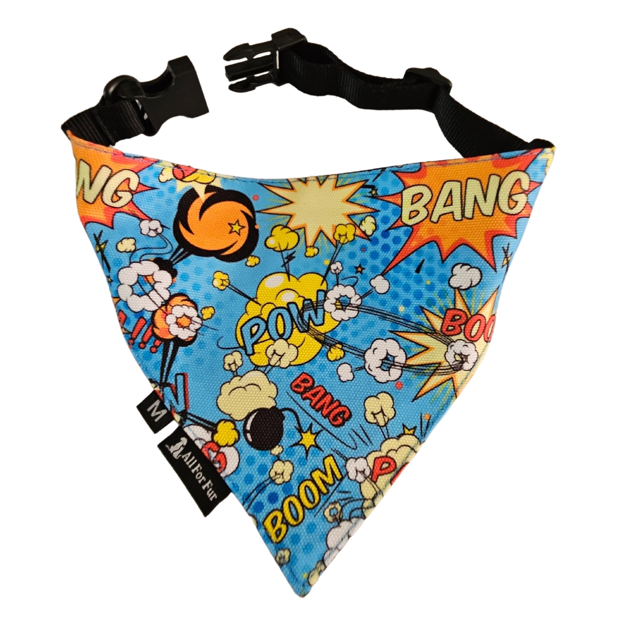 All For Fur Dog Bandana | Adjustable Collar Strap with D-Ring | Luxury Pet Accessories | Lightweight & Comfortable | Bandana for Medium to Large Dogs | Blue Big Bang (B0CFFTJ82R) Amazon Price History, Amazon Price Tracker