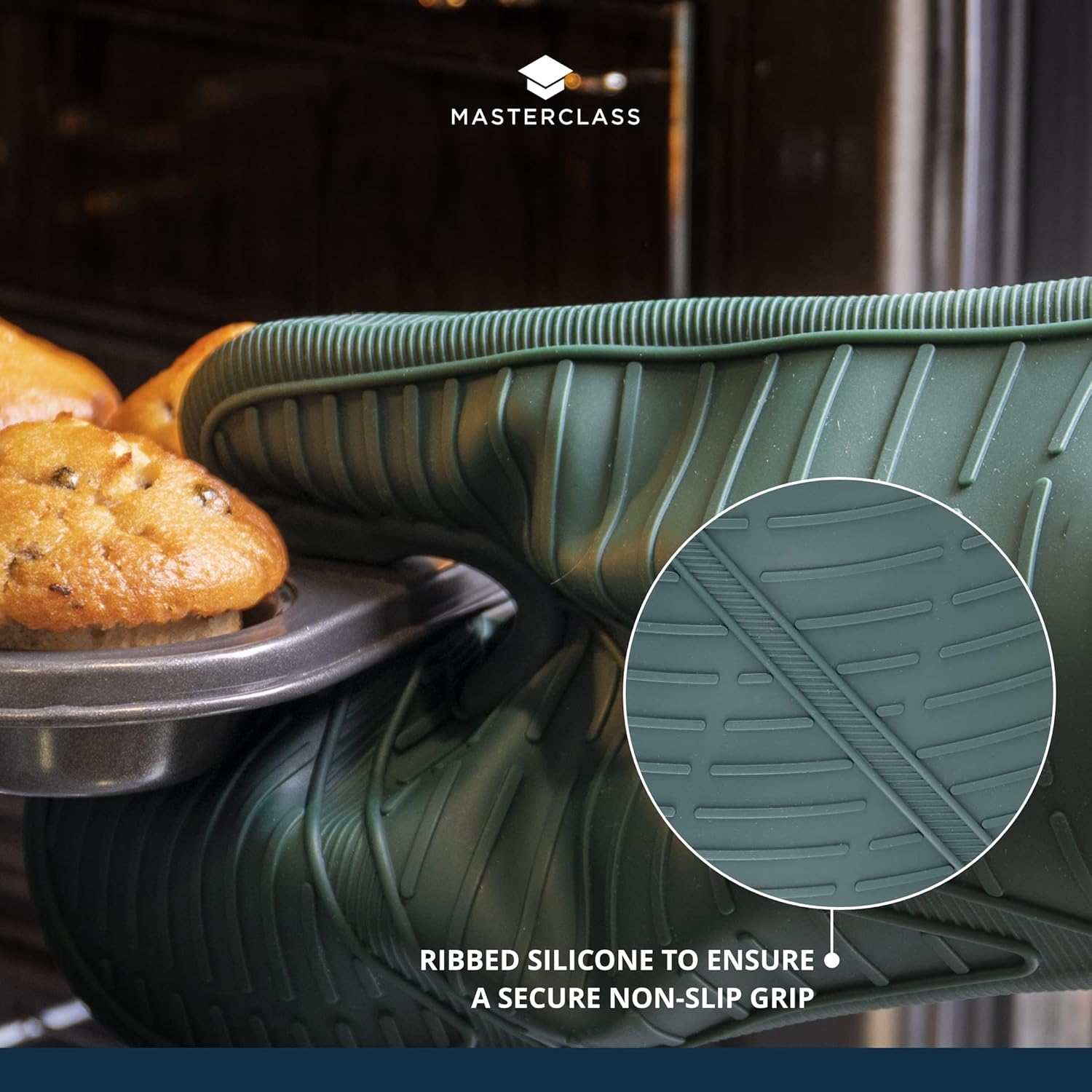MasterClass Silicone Oven Glove - Green - Glove - Silicone