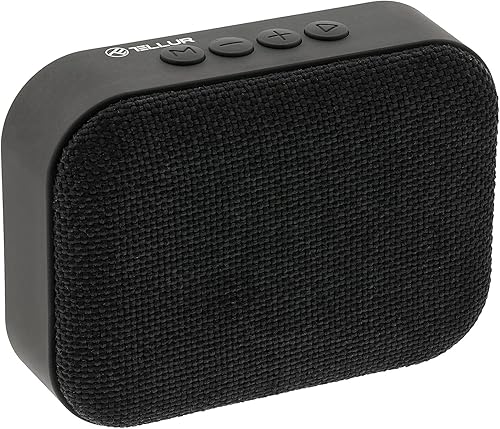 Miniatura 7 de TELLUR Callisto - Altavoz Bluetooth portátil, diseño de tela ultra compacto, altavoz de radio portátil FM, manos libres, USB, MicroSDTF, puerto