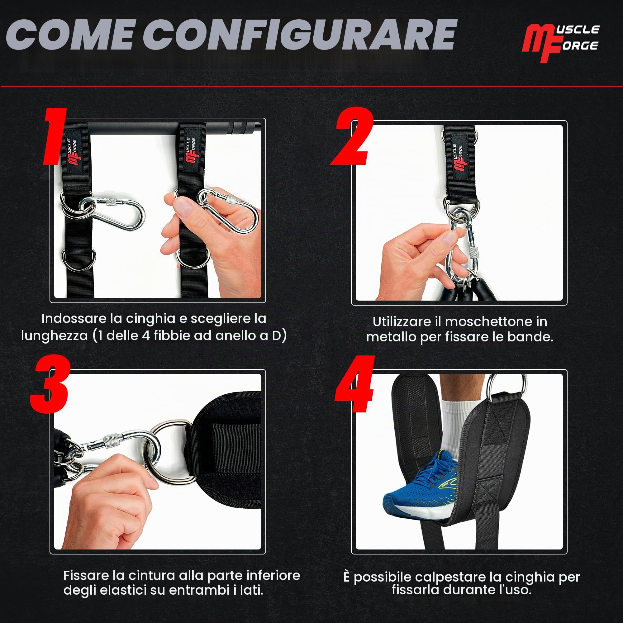 Bande Di Assistenza Trazioni – Elastico Regolabile Per Trazioni Alla Sbarra, Set Pull Up Band Per Calisthenics e Forza a Casa o Palestra, Aiuto Progressivo Per Muscle Up e Dip