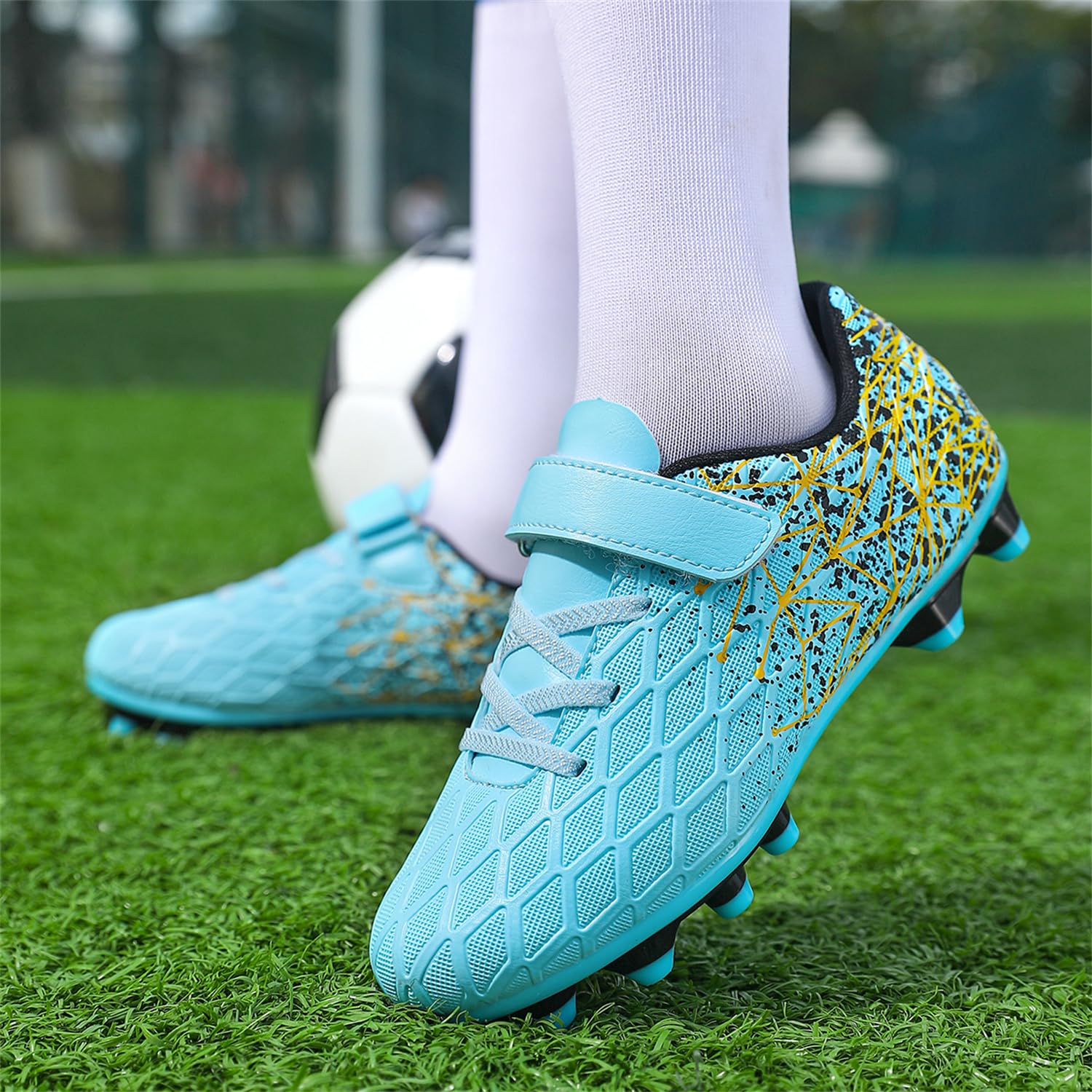 Football Boots Boys Grils FG/AG Soccer Cleats Shoes Trainers Football Shoes Training Running Shoes Teenager Sneakers - 5