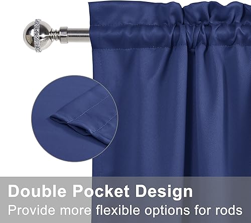 Miniatura 4 de XWZO Cortinas de oscurecimiento de habitación para puertas francesas, cortinas térmicas y de privacidad para puerta de cristal, cortinas con