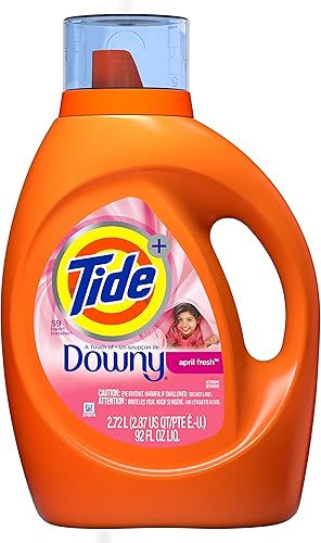 Tide Plus Downy April Fresh Scent detergente líquido para ropa sucia 92 onzas 59 cargas el embalaje puede variar